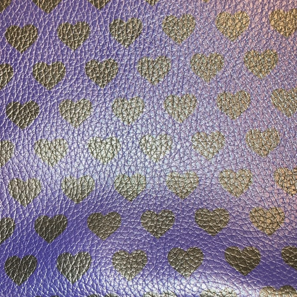 IPSY Blue with Black Hearts Make Up Bag